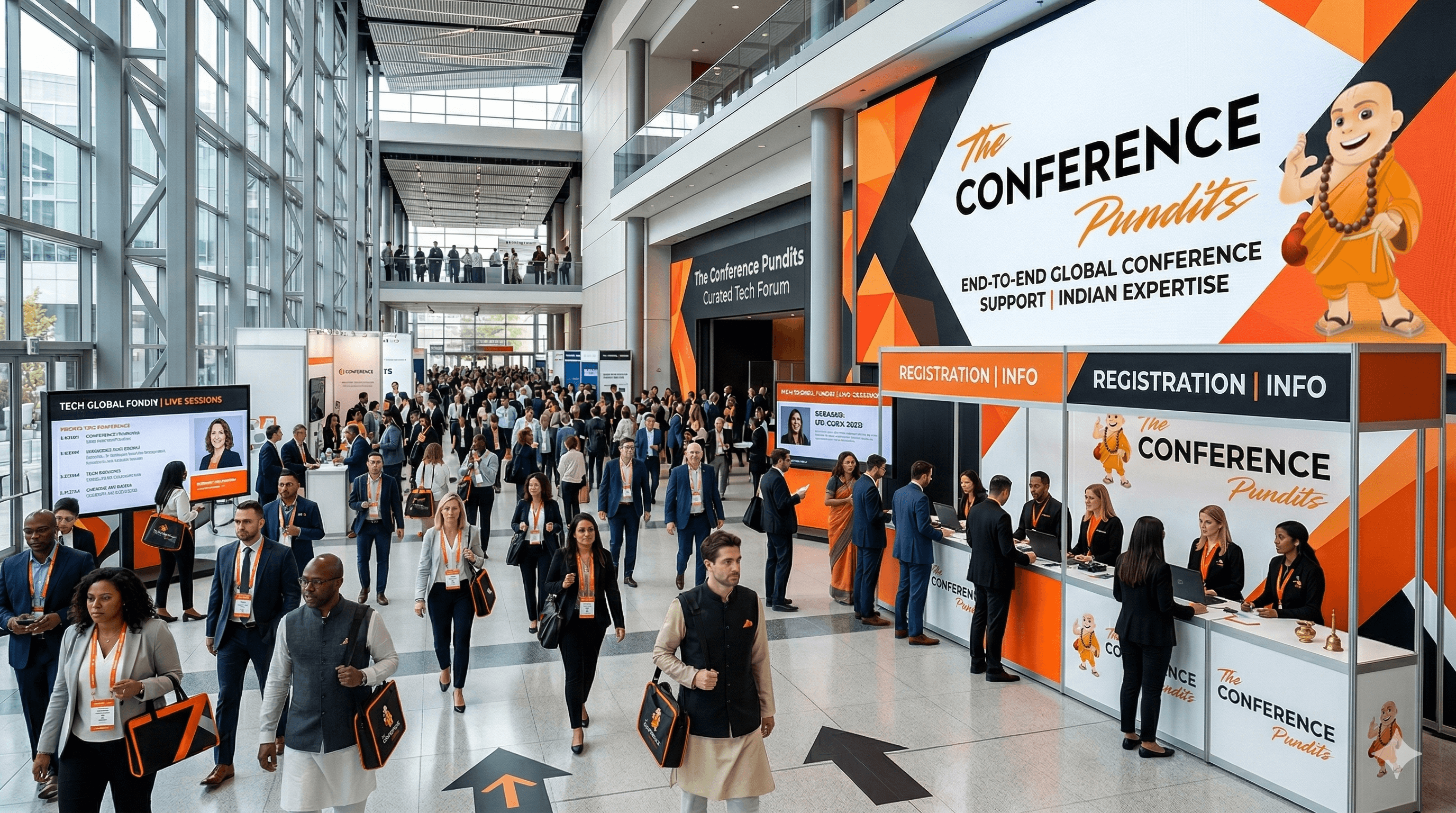 Conference planning dashboard and attendee experience preview
